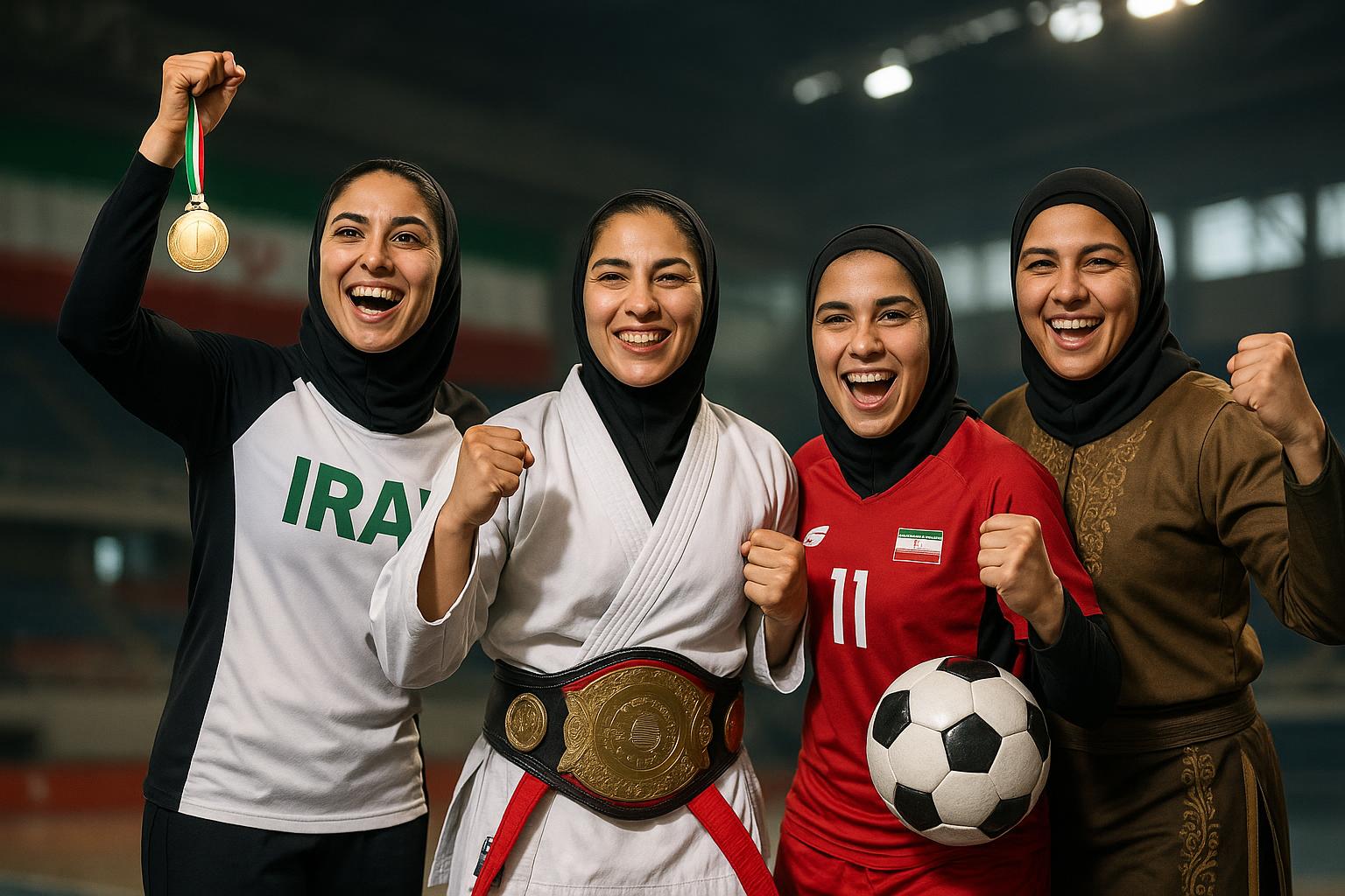 Iranian women athletes celebrating historic achievements in 2025 - breaking barriers in sports