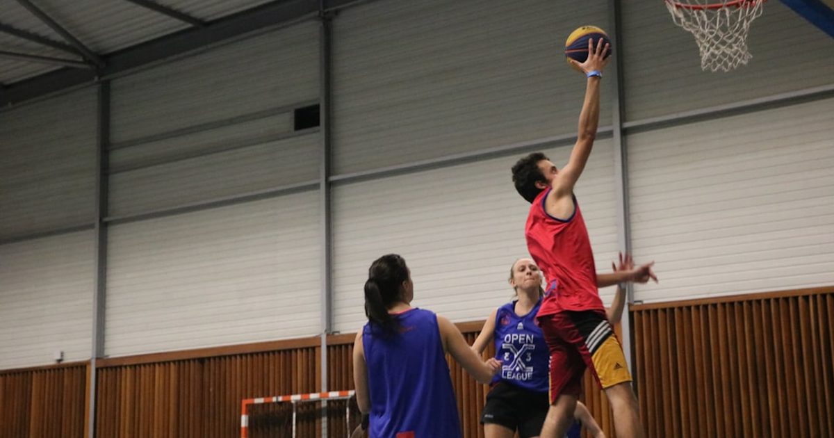 NCAA Sweet 16 college basketball game in a packed arena