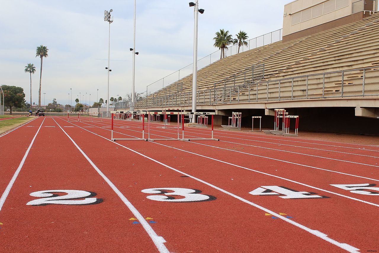 athletics track (foto: NWSPhoenix / CC BY-SA 4.0, Wikimedia Commons)